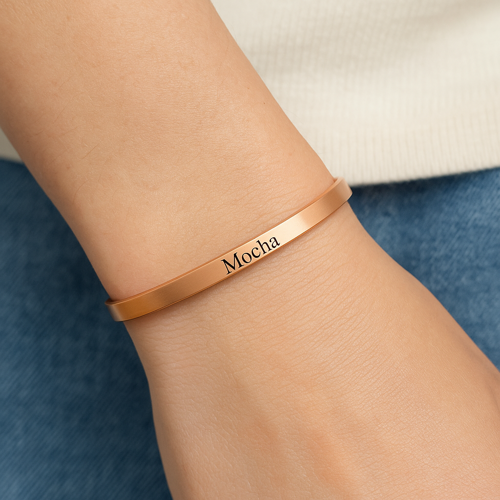 Pet Engraved Cuff Bracelet