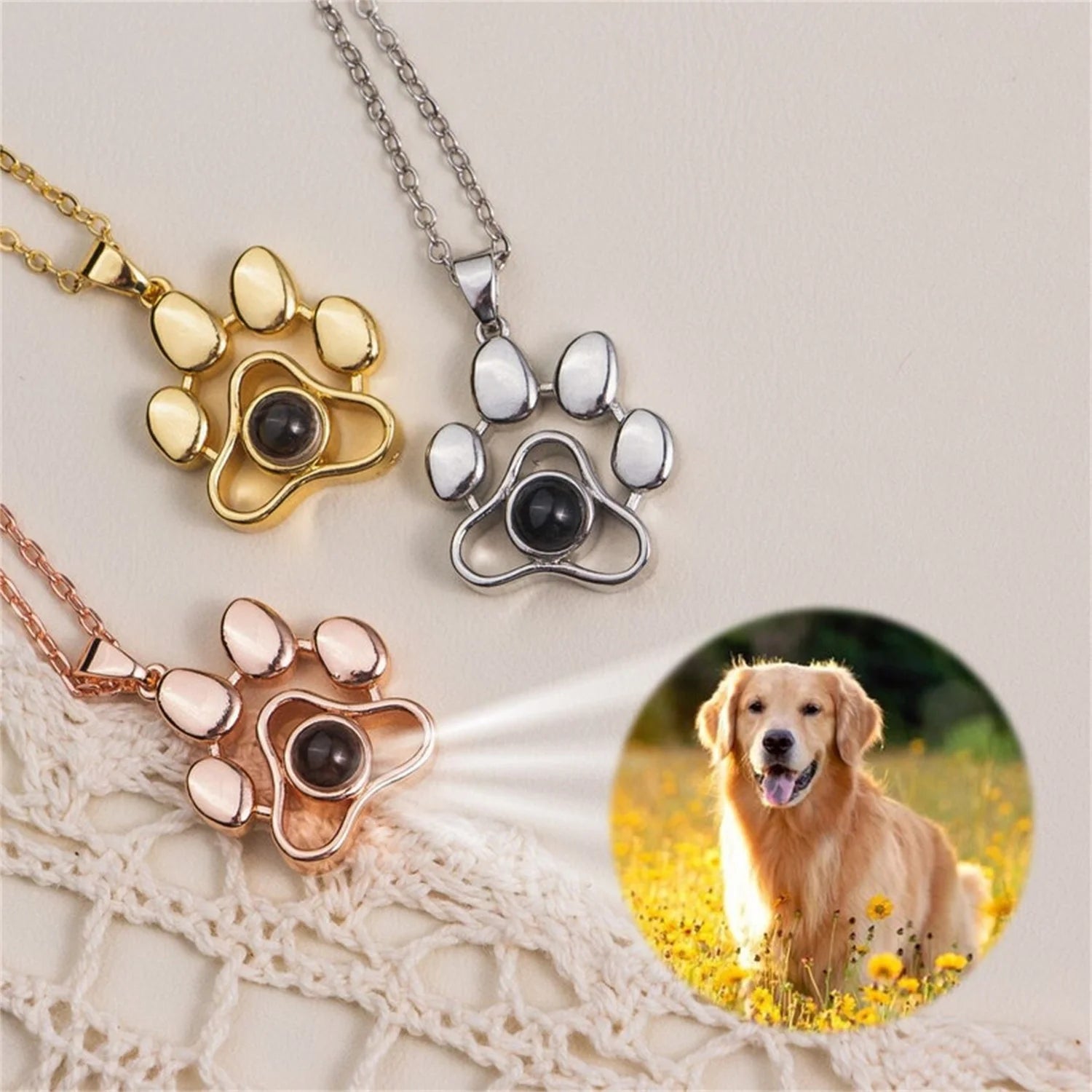 Pawprint Projection Necklace
